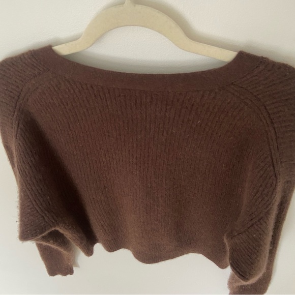 Aritzia Babaton Luxe Cashmere Canberra Cardigan in Coffee Bean Brown size Large - Picture 8 of 12